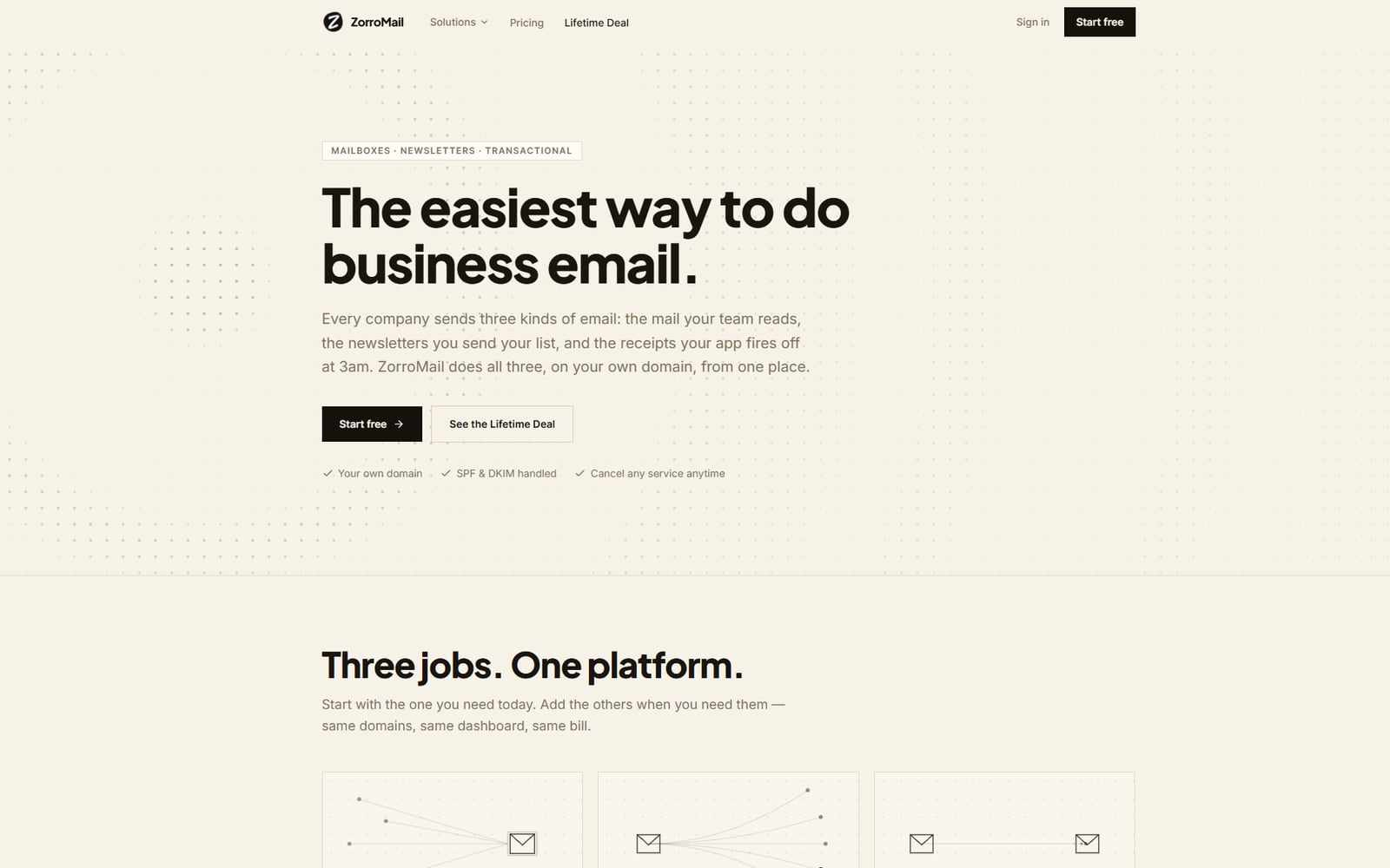 ZorroMail product screenshot